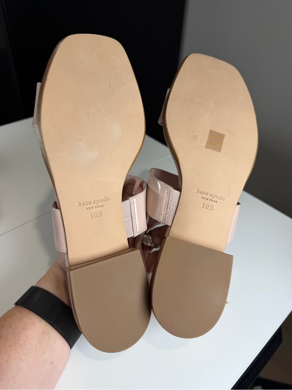 kate spade Pale Pink Double-Strap Square-Toe Sandals - Picture 5 of 6